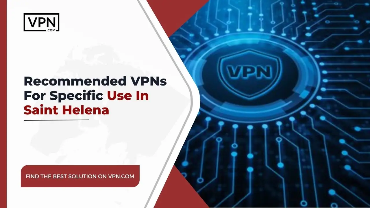 Recommended VPNs For Specific Use In Saint Helena and the side icon shows the VPN animation