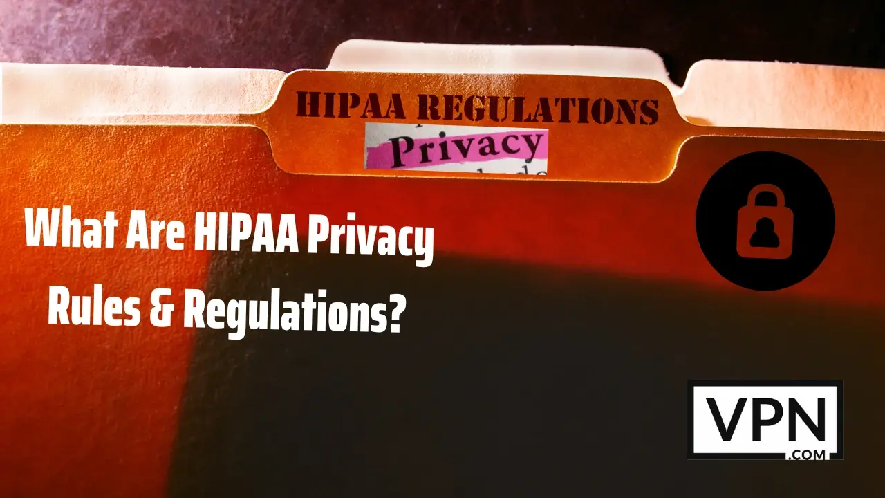 Imagen que muestra un archivo rojo y un texto de lo que son las normas de privacidad de la HIPAA