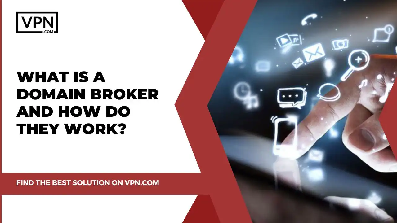 text in the image shows What Is A Domain Broker And How Do They Work