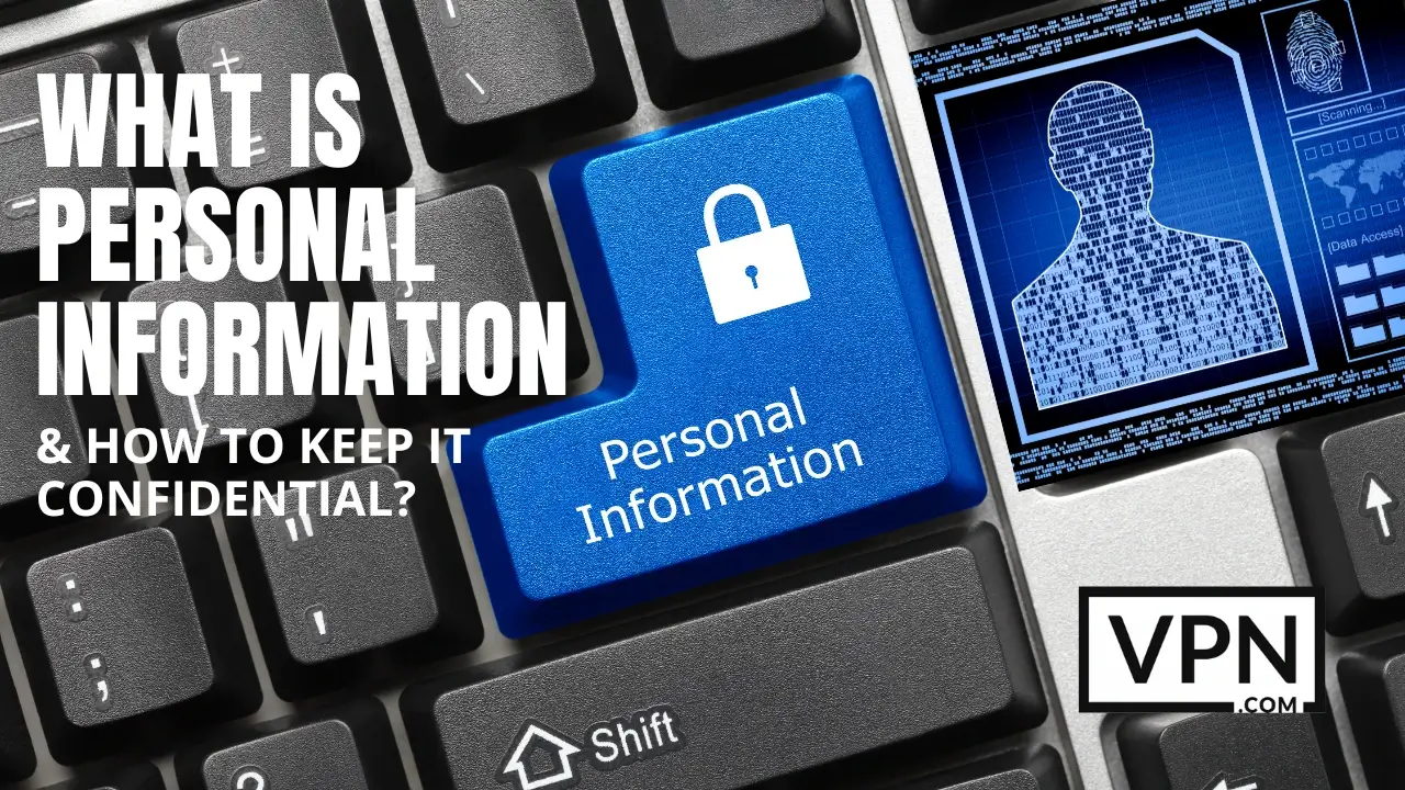 Image showing a Keyboard with text on it "What is Personal Information & How to Keep It Confidential?"