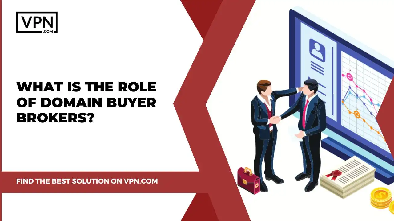 the text in the image shows What Is The Role Of Domain Buyer Brokers