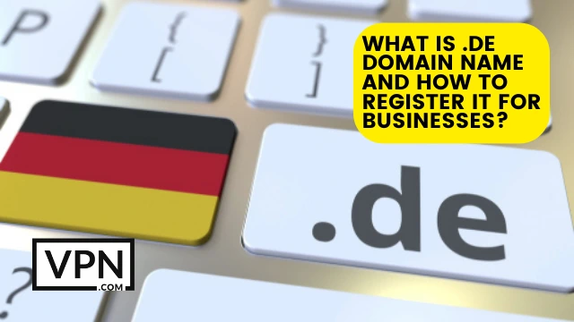 El texto dice, qué es el nombre de dominio .de y cómo registrarlo