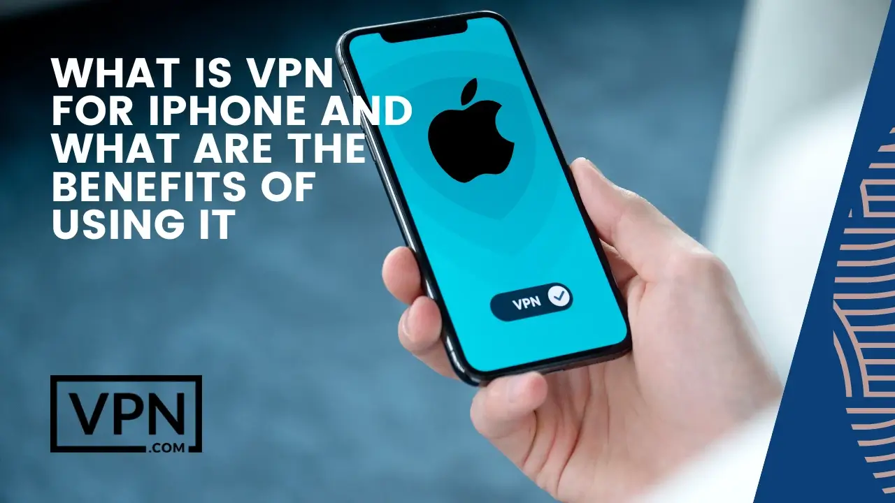 The text in the images says, What is VPN on iPhone and what are the benefits of using it