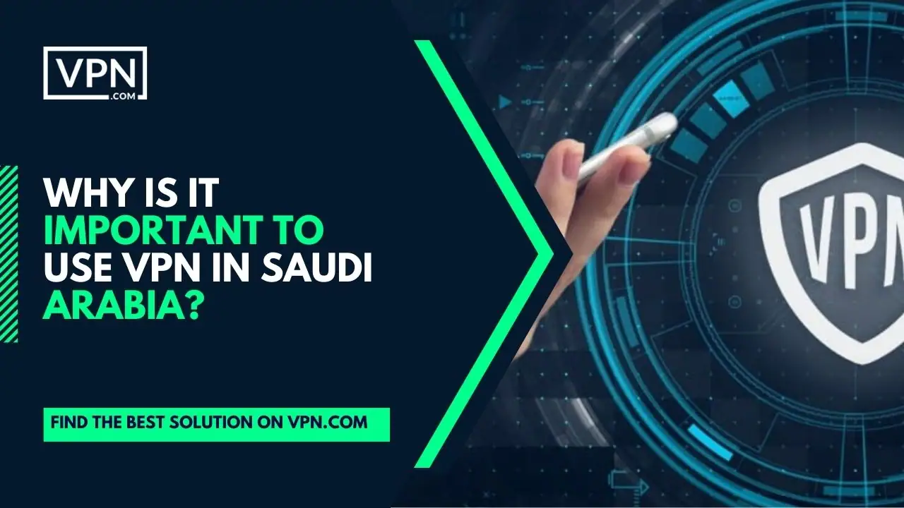 the text in the image shows Why Is It Important To Use VPN In Saudi Arabia