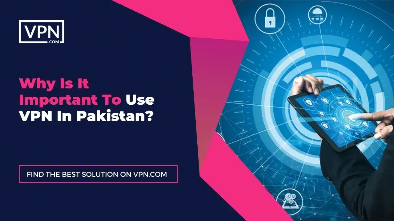 the text in the image shows Why Is It Important To Use VPN In Pakistan