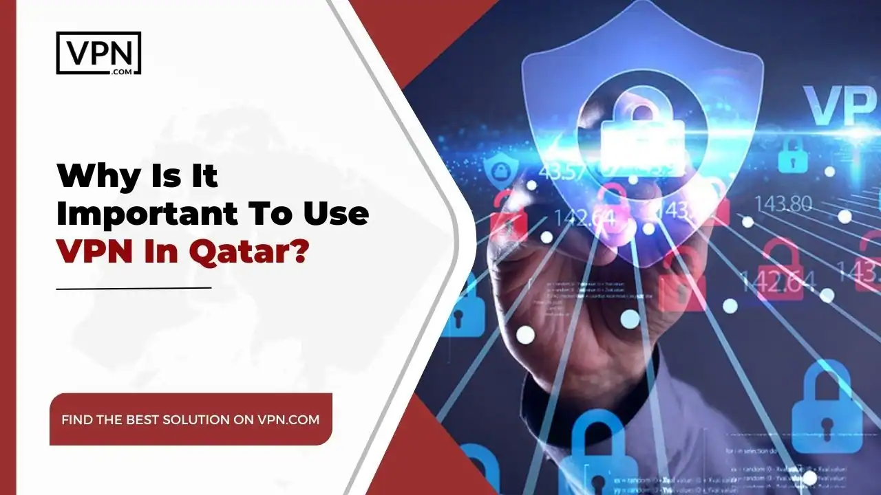 the text in the image shows Why Is It Important To Use VPN In Qatar