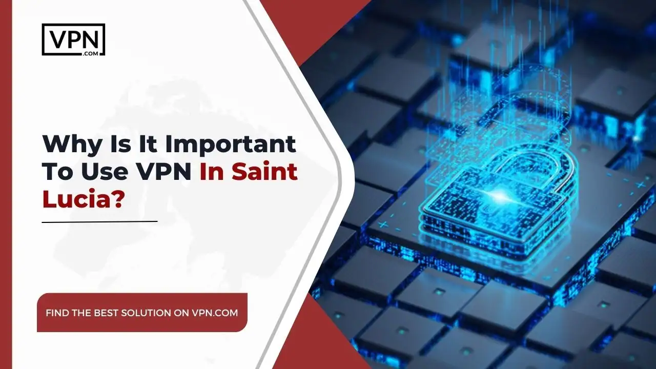 the text in the image shows Why Is It Important To Use VPN In Saint Lucia