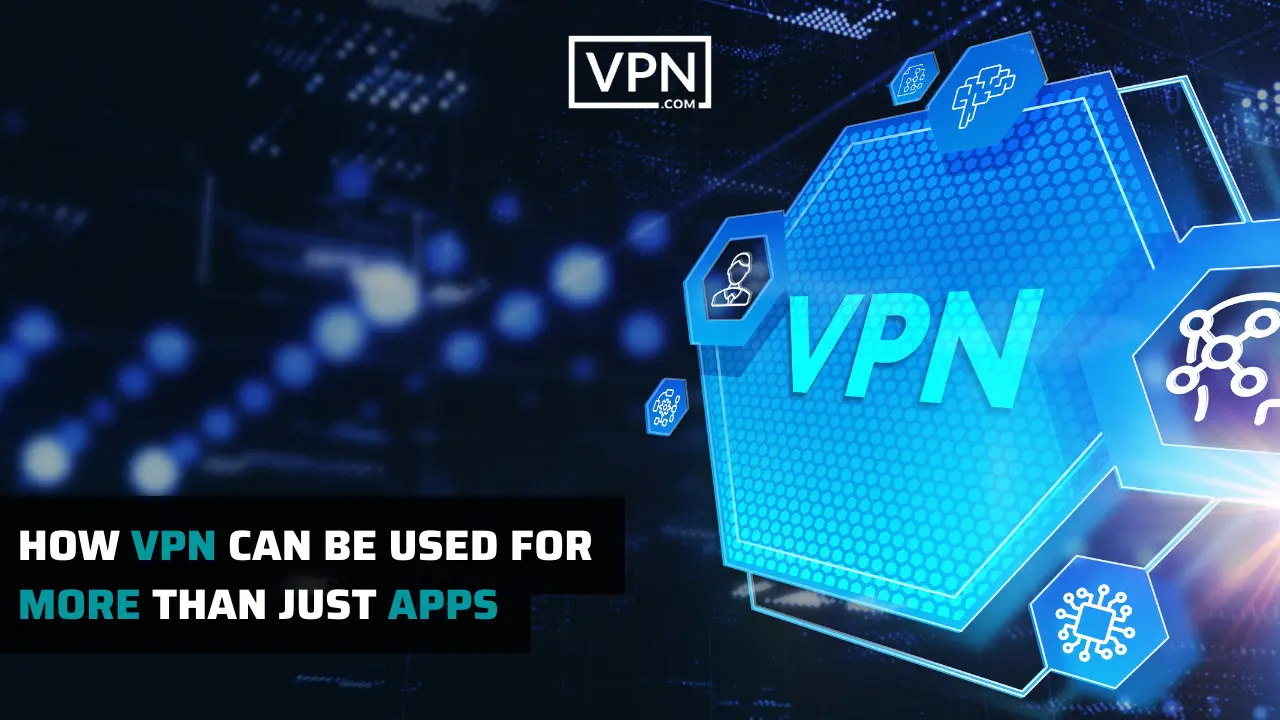 imagem está a dizer como um vpn pode ser usado para mais do que apenas uma aplicação