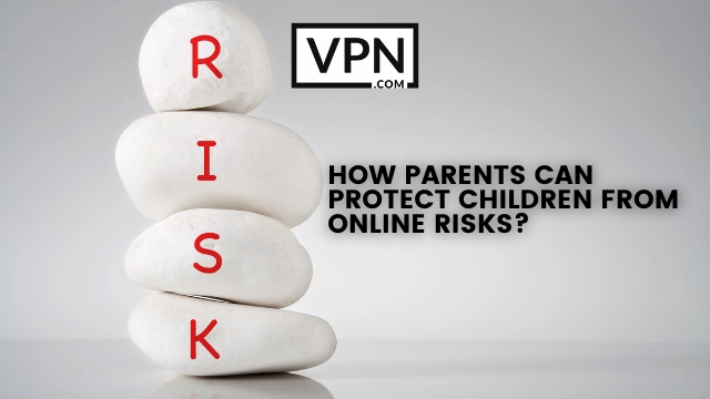 El texto de la imagen dice: cómo pueden los padres proteger a sus hijos de los riesgos en línea