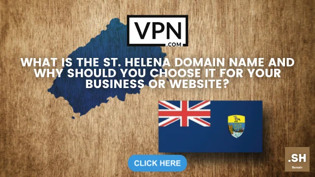 St. Helena Domain Names with call to action button in the image