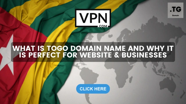 Togo Domain Names with call to action button in the image