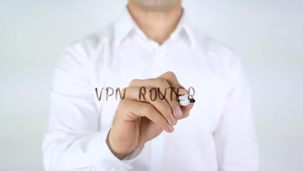 'VPN Router' written on transparent pane