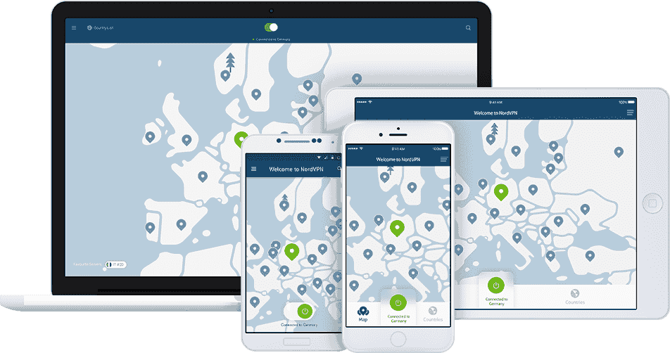 Graphic of NordVPN on an array of devices