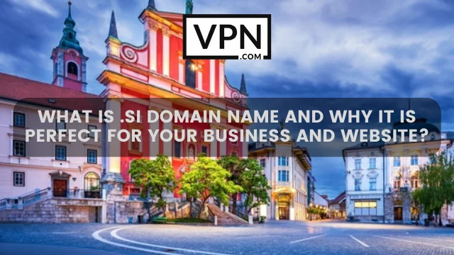 The text in the image says, what is .si domain name and why it is perfect for business