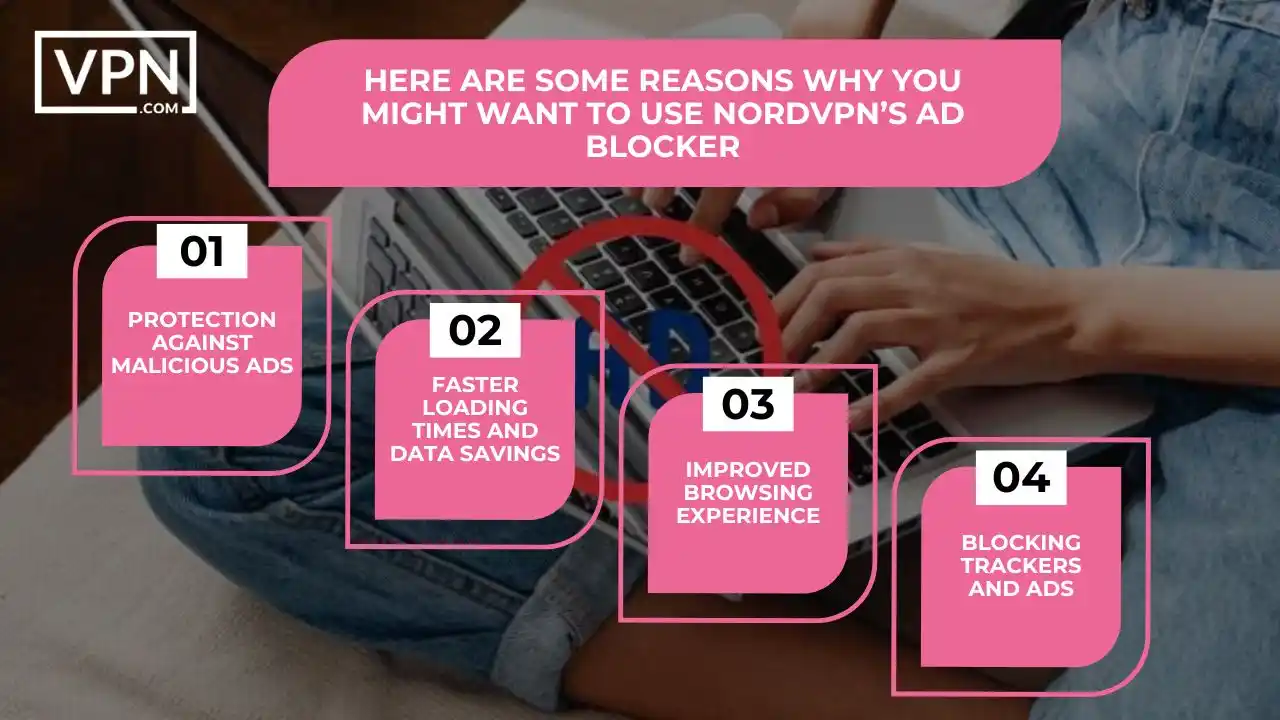 the text in the image shows Why Install NordVPN to Block Android Ads and Pop-Ups